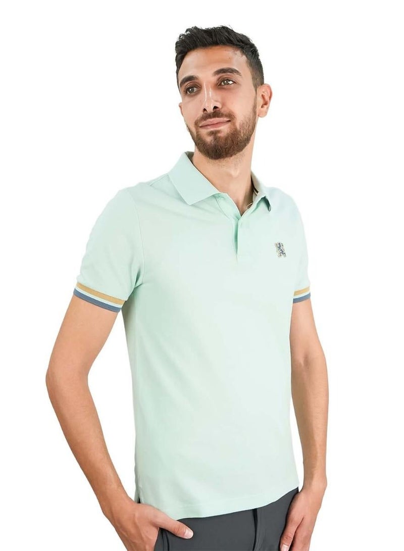 GIORDANO Men's Performance Polo - Green - Image 1